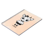 Adorable Antelope Girl - Niedliches Doodle Design Notizblock (Linke Seite)