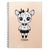 Adorable Antelope Girl - Niedliches Doodle Design Notizblock (Vorderseite)