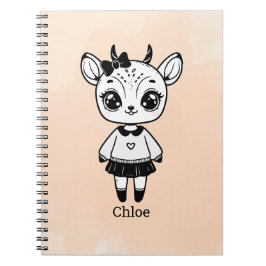 Adorable Antelope Girl - Niedliches Doodle Design Notizblock