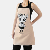 Adorable Antelope Girl - Niedliches Doodle Design Schürze (InSitu)