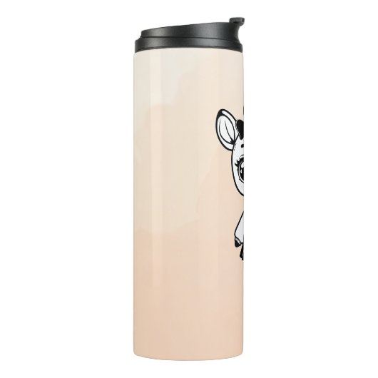 Adorable Antelope Girl - Niedliches Doodle Design Thermosbecher (Nach links gedreht)