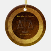 Adorable Anwaltsgeschenk| Justizskala Keramik Ornament (Vorne)