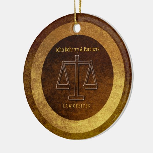 Adorable Anwaltsgeschenk| Justizskala Keramik Ornament (Links)