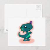 Adorable Aquamarin T-Rex Postkarte (Vorne/Hinten)