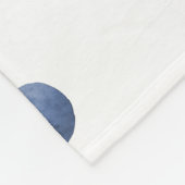 Adorable Aquarellpolka dots l Blau-Weiß Fleecedecke (Ecke)