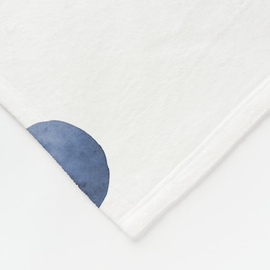 Adorable Aquarellpolka dots l Blau-Weiß Fleecedecke (Ecke)