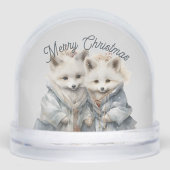Adorable Artic Fox Schneekugeln (Vorderseite)