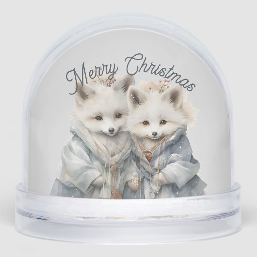 Adorable Artic Fox Schneekugeln (Vorderseite)
