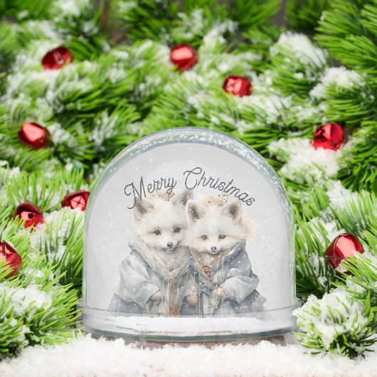 Adorable Artic Fox Schneekugeln (Weihnachten)