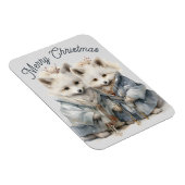 Adorable Artic Foxes Holiday XL Magnet (Rechte Seite)