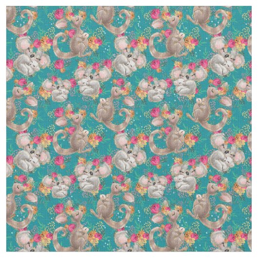 Adorable Aussie Critters Stoff (Nahaufnahme)