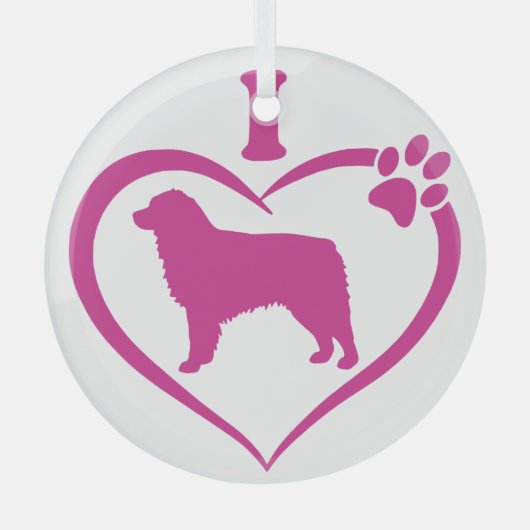 Adorable Australian Shepherd - Ornament Aus Glas (Vorderseite)
