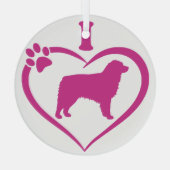 Adorable Australian Shepherd - Ornament Aus Glas (Rückseite)