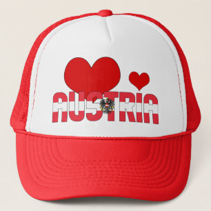Adorable Austria Flag Herz Patriotic Truckerkappe
