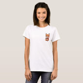 Adorable Autumn Fox Sipping Pumpkin Spice Latte T-Shirt (Vorne ganz)