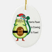 Adorable Avocado Couple Ornament, individualisierb Keramik Ornament (Vorne)