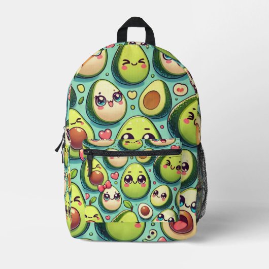 Adorable Avocados Bedruckter Rucksack (Vorderseite)