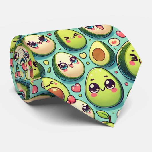 Adorable Avocados Krawatte (Gerollt)