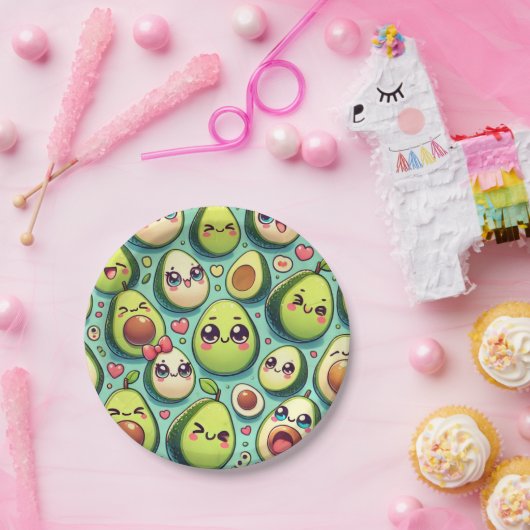 Adorable Avocados Pappteller (Party)