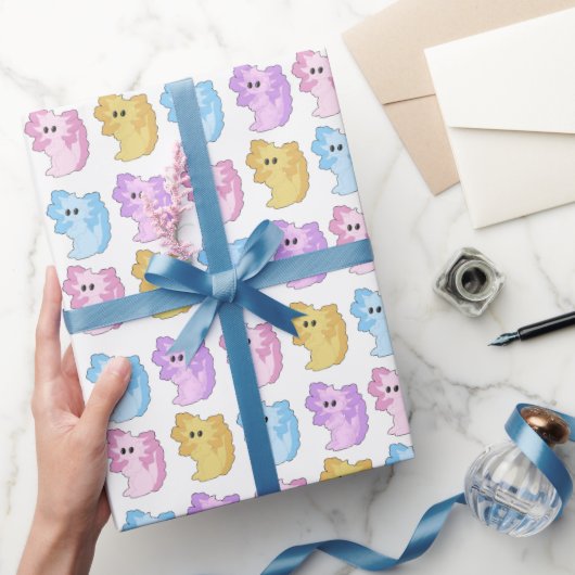 Adorable Axolotl Geschenkwrap Geschenkpapier (Schenken)