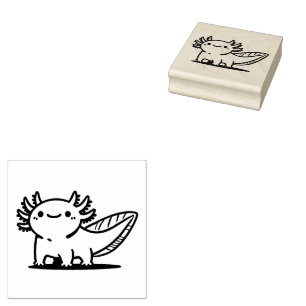 Adorable Axolotl Gummistempel