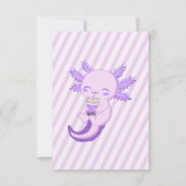 Adorable Axolotl Lila Boba Tea Tee Tee Tee Kinder Dankeskarte (Rückseite)
