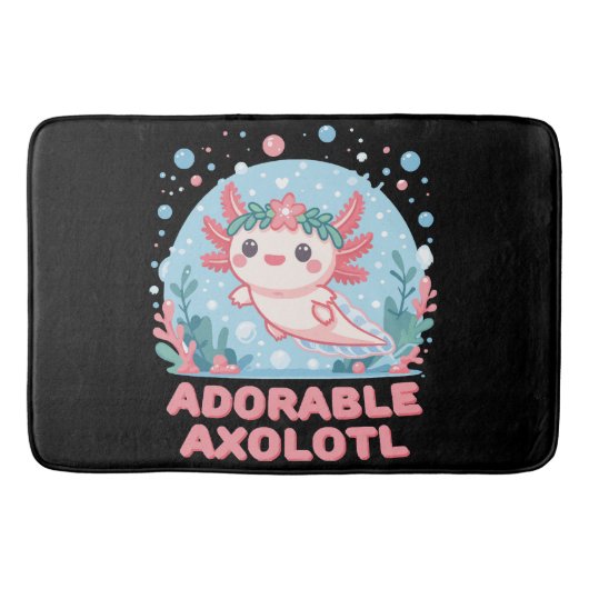 Adorable Axolotl Wasserdichte Badematte (Vorderseite)