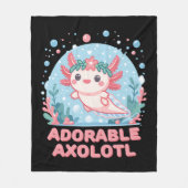 Adorable Axolotl Wasserdichte Fleecedecke (Vorderseite)