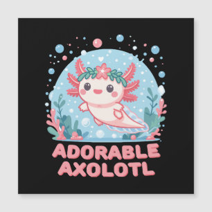 Adorable Axolotl Wasserdichte Magnetkarte