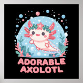 Adorable Axolotl Wasserdichte Poster (Vorne)