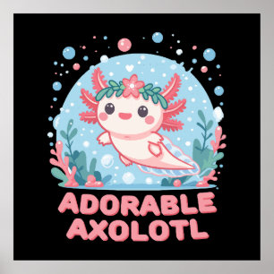 Adorable Axolotl Wasserdichte Poster