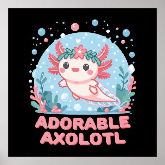 Adorable Axolotl Wasserdichte Poster (Vorne)