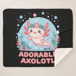 Adorable Axolotl Wasserdichte Sherpadecke