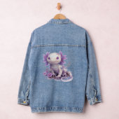 Adorable Axolotl-Zeichen mit Summer Text Design Jeansjacke (Hangar)
