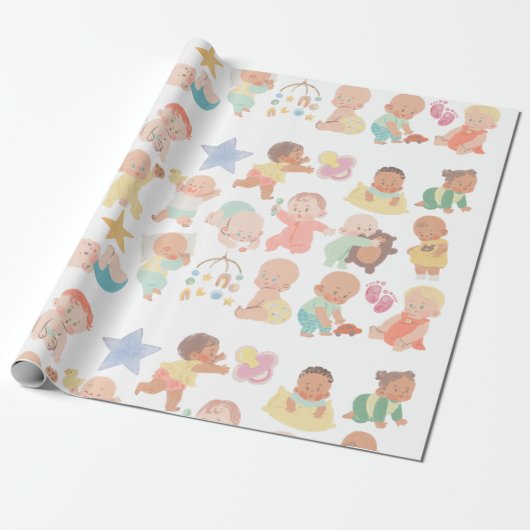 Adorable Babies Geschenkwrap Geschenkpapier (Ungerollt)