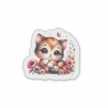 Adorable Baby Animal Sticker für Kinder
