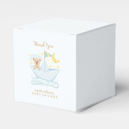 Adorable Baby Bear in Paper Boat Baby Dusche Geschenkschachtel