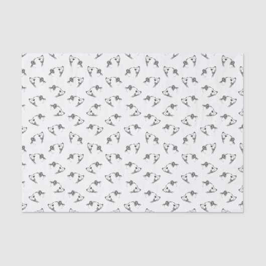 Adorable Baby Bears CUSTOM HINTERGRUNDFARBE Seidenpapier (Vorderseite)