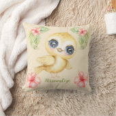 Adorable Baby Bird Tropical Floral Accent Kissen (Decke)