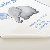 Adorable Baby Blue Birth Stats Kinderzimmer Elepha Sherpadecke (3/4)
