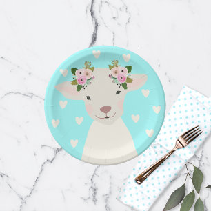 Adorable Baby Boho Chic Oaster Lamb Pappteller
