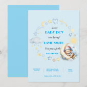 Adorable Baby Boy Dusche Einladung (Vorne/Hinten)