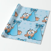Adorable Baby Boy mit Schnuller in einer Trage Geschenkpapier (Ungerollt)