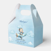 Adorable Baby Boy Shower Airplane Pilot Bear Box Geschenkschachtel (Vorderseite)