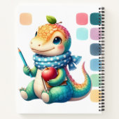 Adorable Baby Brontosaurus Kid's Notebook Notizblock (Rückseite)
