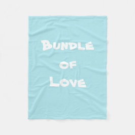 Adorable Baby "Bundle of Liebe" Soft Aqua Blue Fleecedecke