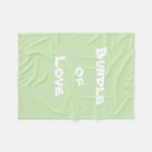 Adorable Baby "Bundle of Liebe" Weich grün Fleecedecke (Vorderseite (Horizontal))