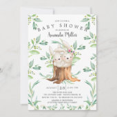 Adorable Baby Bunny Bunny Mama Baby Dusche Einladung (Vorderseite)