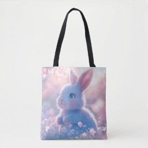 Adorable Baby Bunny in einem Feld von Blume Tasche