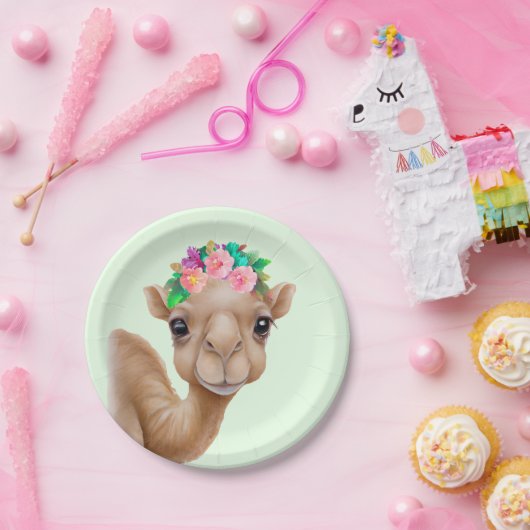 Adorable Baby Camel Pappteller (Party)